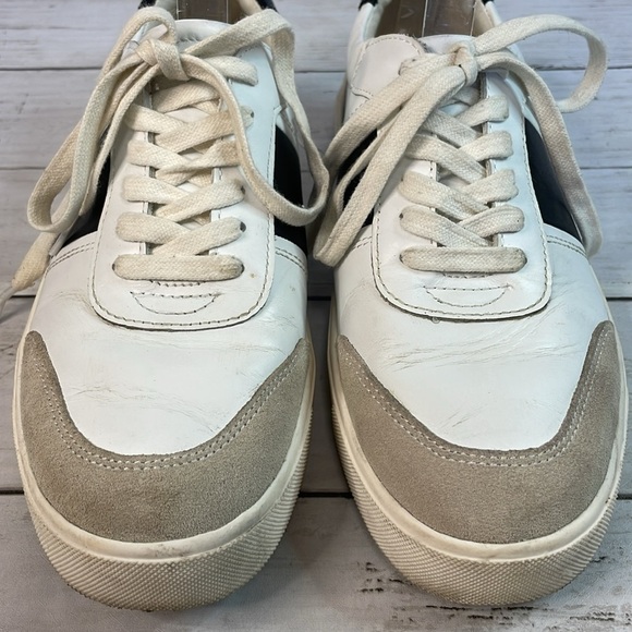 Sam Edelman Black, White and Creamy Taupe Suede and Leather Trainers - Picture 9 of 14